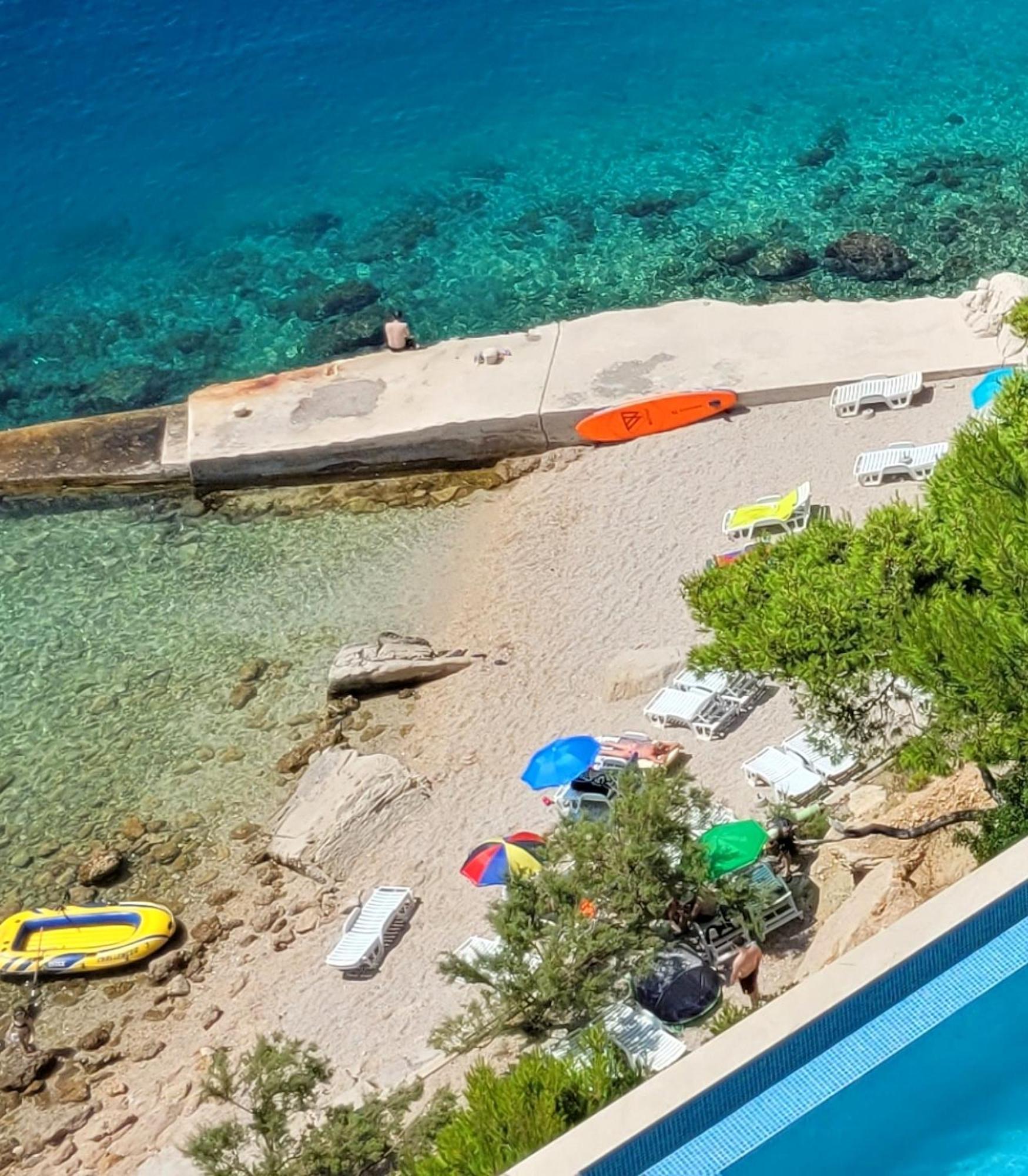 Luxury Apartments Villa Ruzmarina With New Heated Infinity Pool And Lounge Area Marusici  Exterior photo